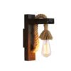 The Cabin Glow – Handmade Rustic Wooden Rope Wall Lamp for Bedroom & Living Room